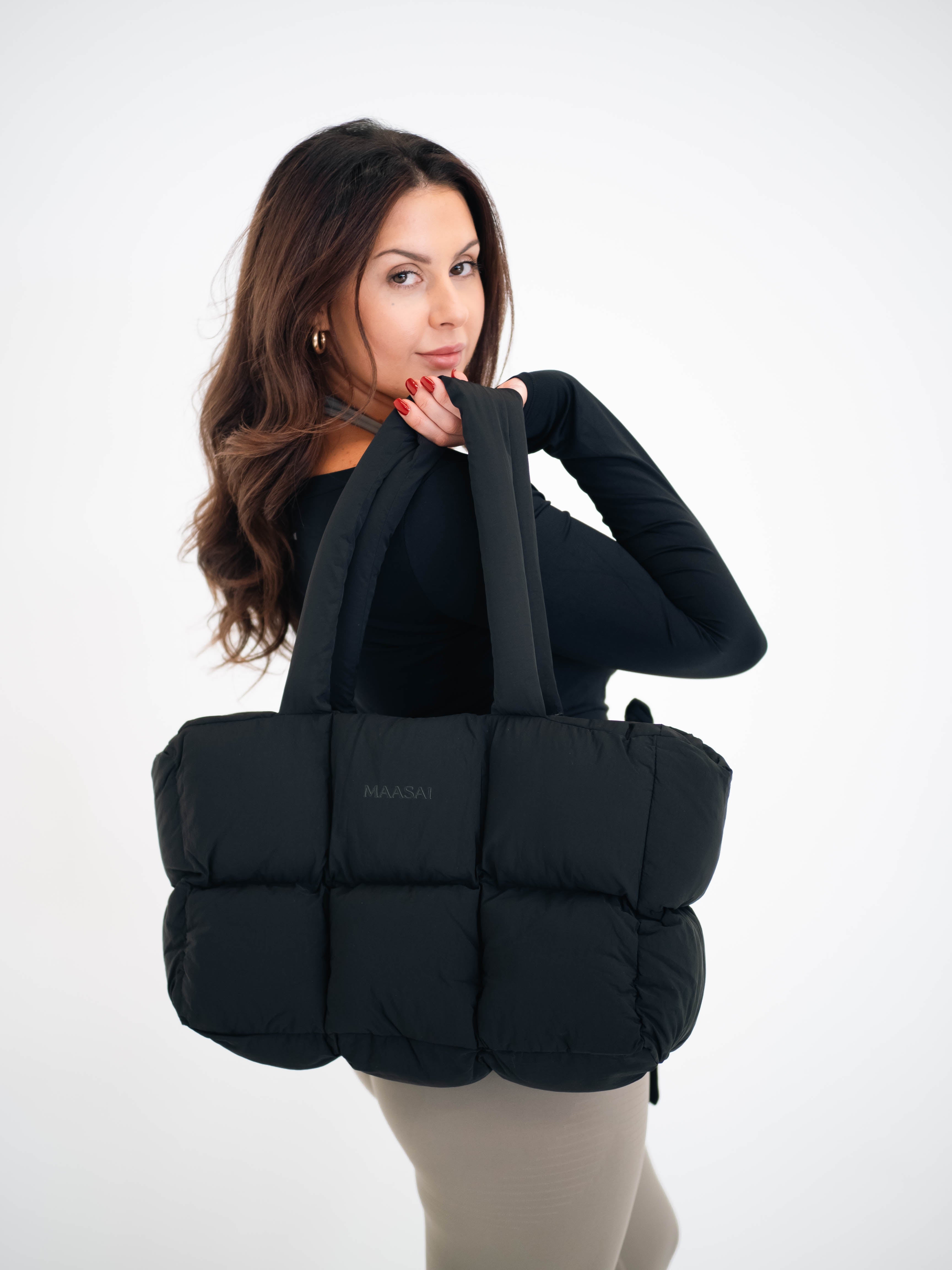 Black Puffer Tote