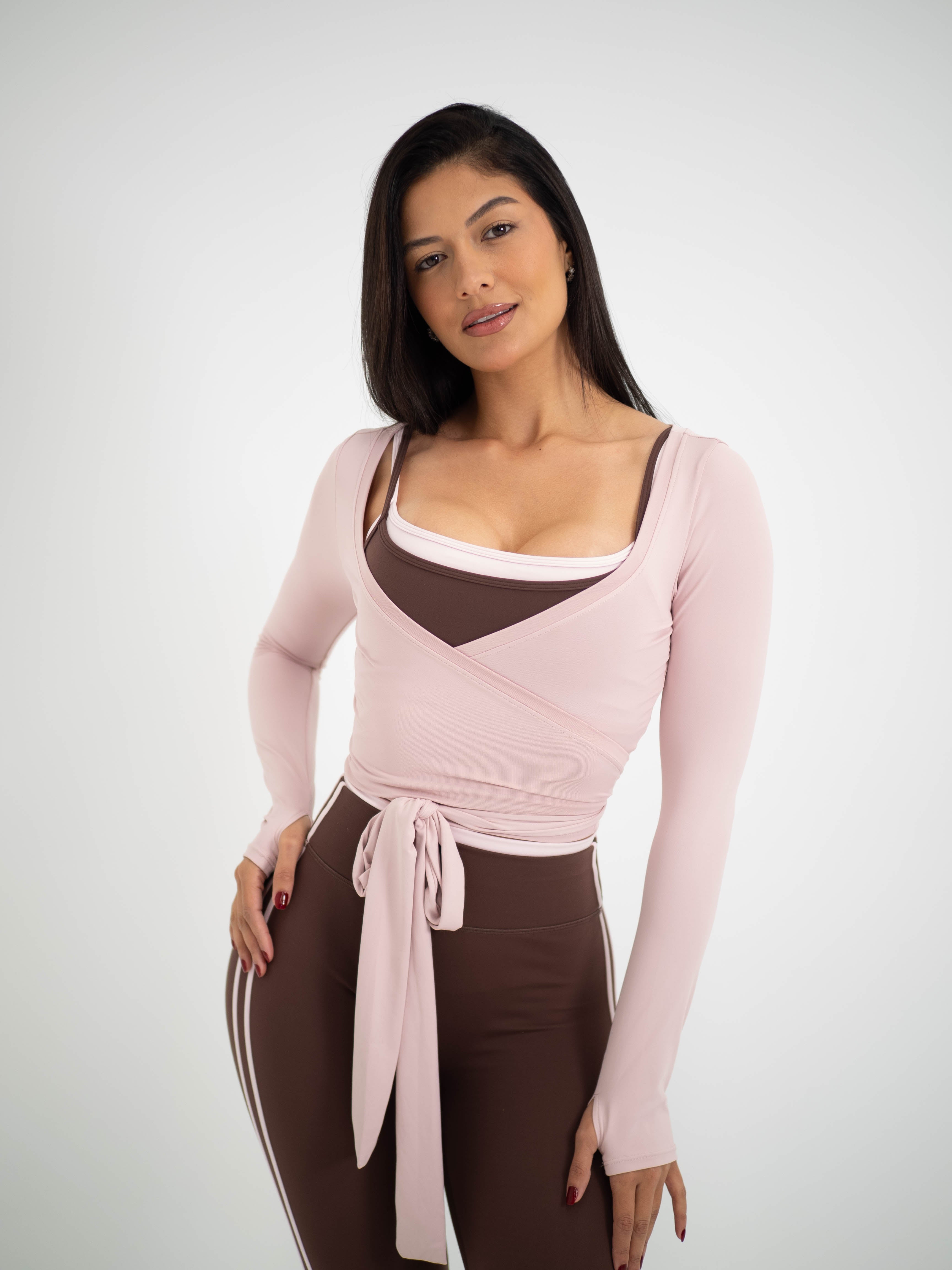 Ballet Pink Wrap Top