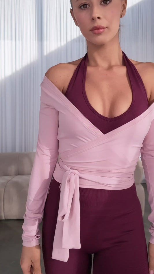 Ballet Pink Wrap Top